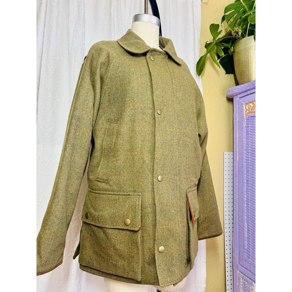 Paul Stuart Wool Tweed‎ Hunting Coat S 36/38 Chore Quilt Lined Made in England - Picture 5 of 16